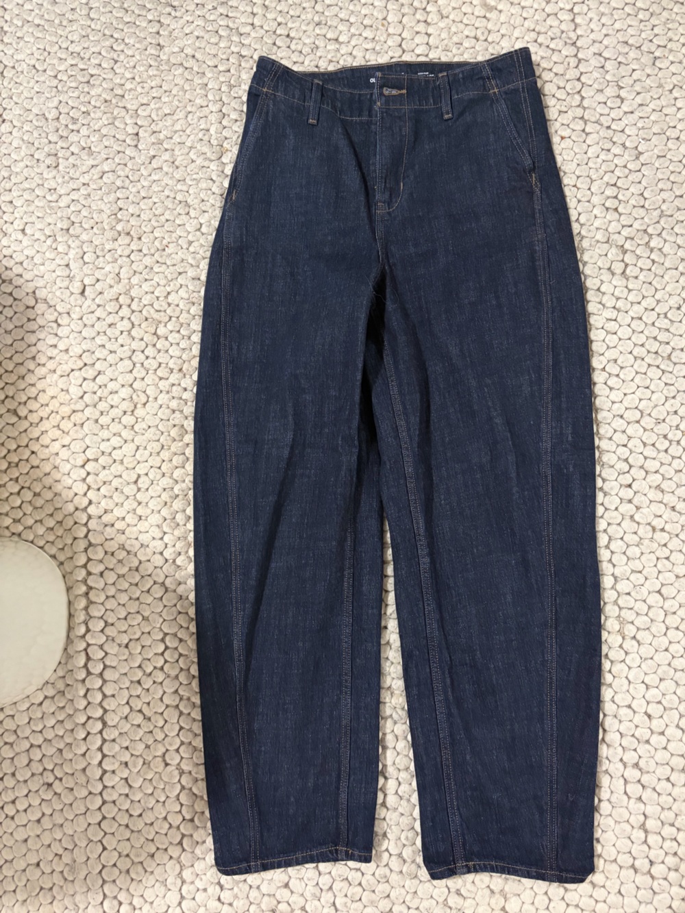 High Rise Barrel Leg Jeans